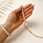 ریسه سنگ کوارتز رنگی گوی‌شکل